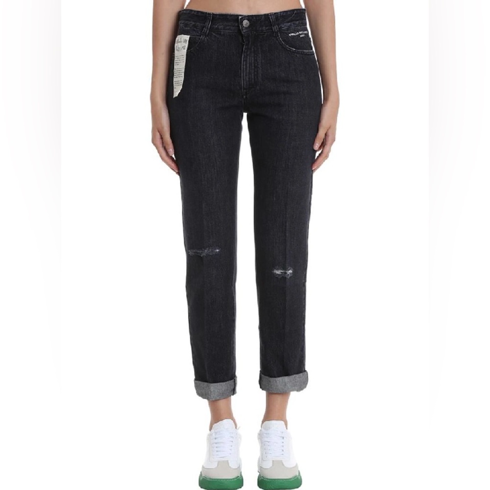 Stella McCartney Button-Fly Distressed Jeans